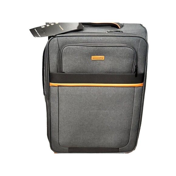 CHAMPS Classic II Collection 1-piece Softside Luggage  suitcase 24”Grey GREY - Picture 3 of 7